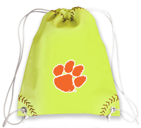 Clemson Tigers Softball Drawstring Bag