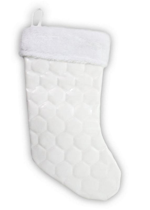 Sports Christmas Stocking made from soccer ball material